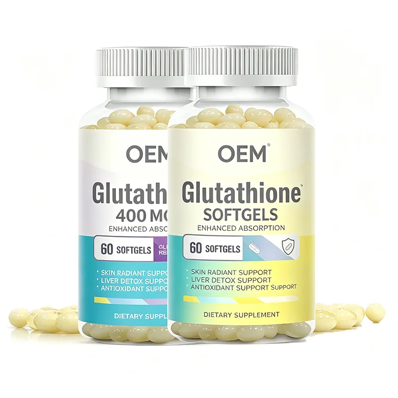 Glutathione 400mg Softgels 60 Count Enhanced Absorption OEM Supplement for Skin Radiant Support Liver Detox Support