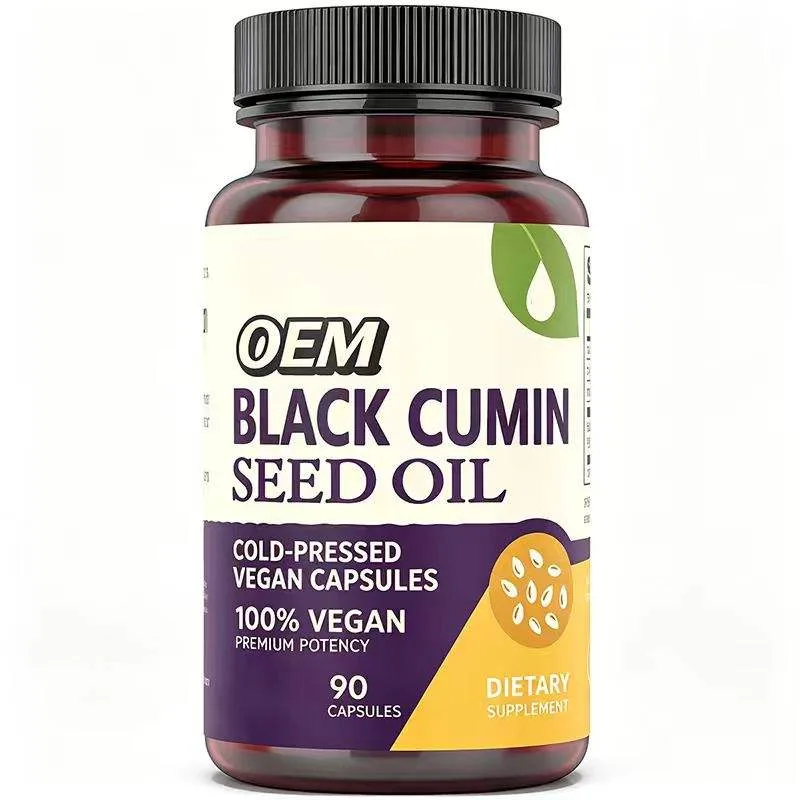 Black Cumin Seed Oil Cold Pressed Vegan Capsules 90 Count Premium Potency OEM Dietary Supplement