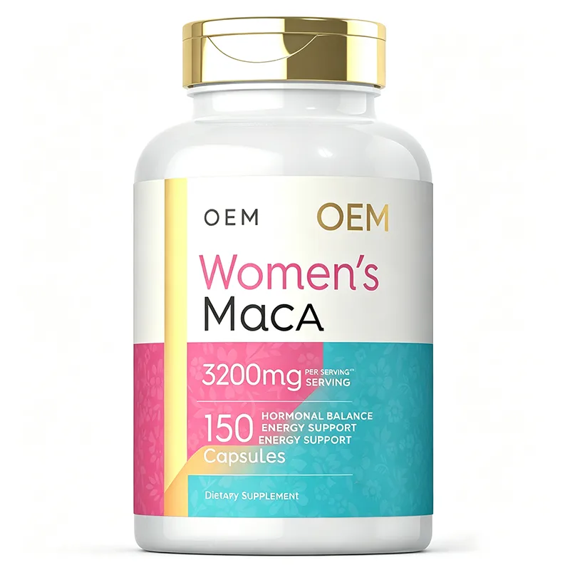 Women's Maca 3200mg Per Serving 150 Capsules OEM Supplement for Energy Support and Hormonal Balance