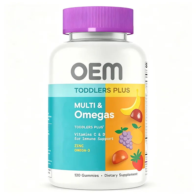 Toddlers Plus Multi and Omegas Supplement with Vitamins C D Zinc and Omega 3 60 Count OEM Supplement for Immune Support