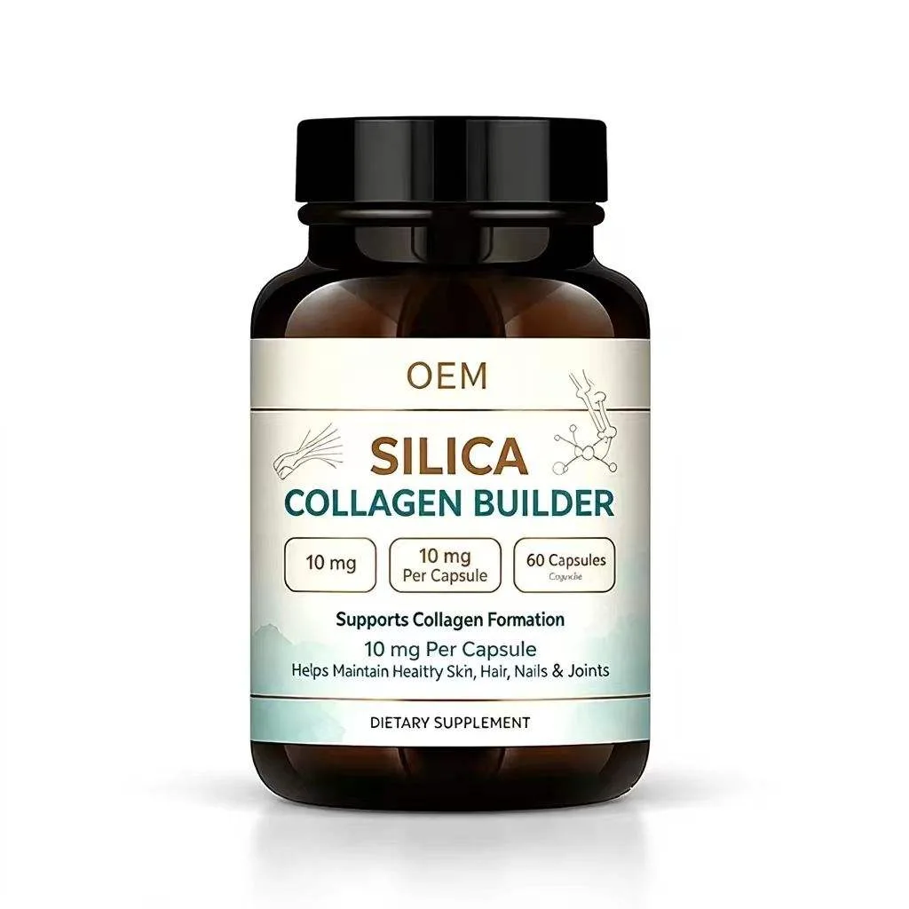 Silica Collagen Builder 10mg Per Capsule 60 Capsules OEM Supplement for Collagen Formation and Healthy Skin Hair Nails