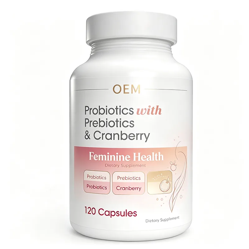 Probiotics with Prebiotics and Cranberry 120 Capsules OEM Supplement for Feminine Health Support