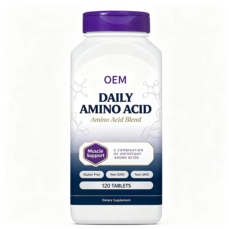 Daily Amino Acid Blend Tablets 120 Count Gluten Free Non GMO OEM Supplement for Muscle Support