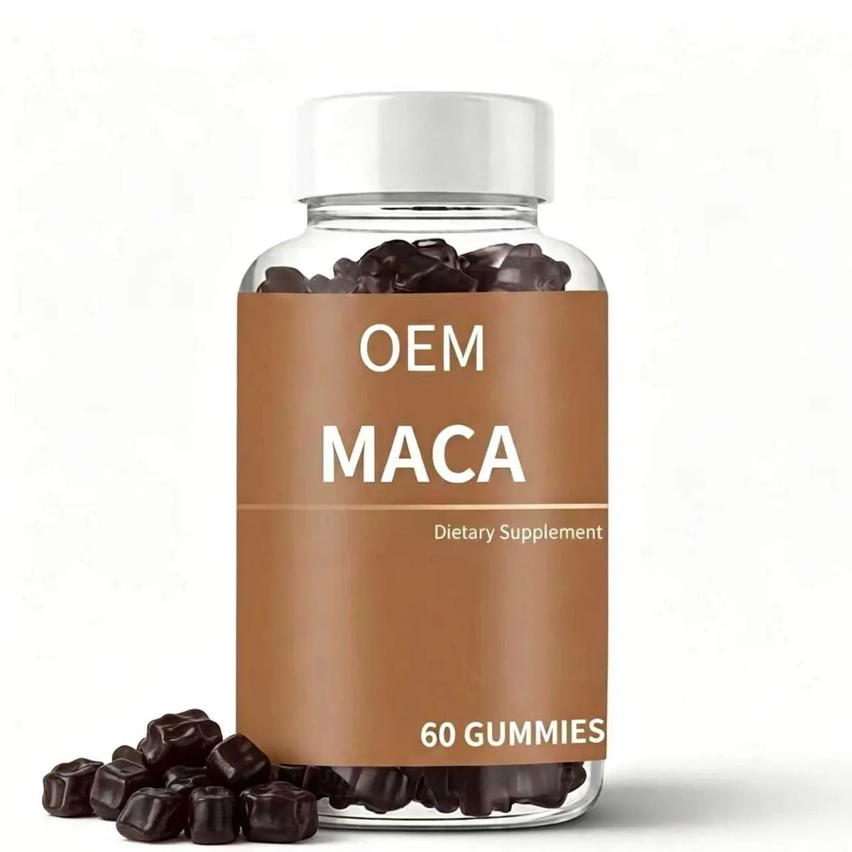 OEM Maca Gummies 60 Counts Chewable Maca Root Dietary Supplement Private Label Wellness Gummy