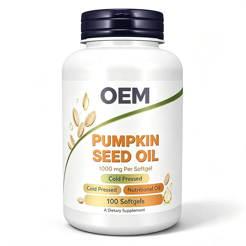 Pumpkin Seed Oil Softgels 1000mg Per Softgel Cold Pressed Nutritional Oil 100 Count OEM Private Label Dietary Supplement