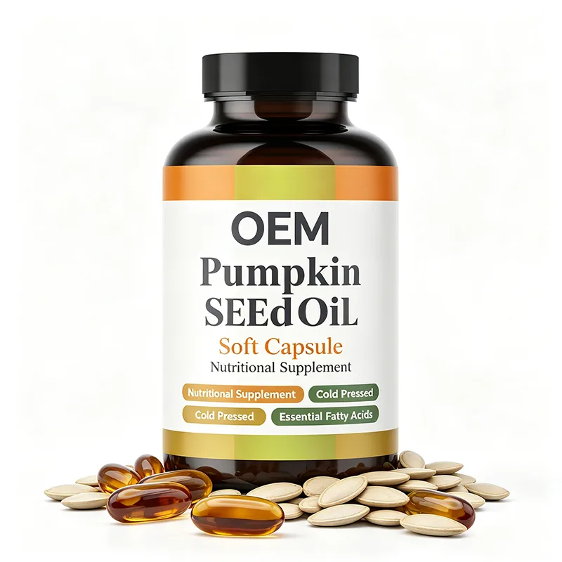 OEM Cold Pressed Pumpkin Seed Oil Soft Capsule Rich in Essential Fatty Acids Herbal Nutritional Supplement Private Label
