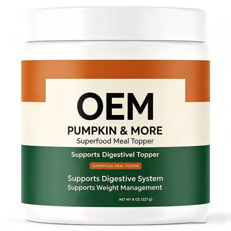 Private Label Pumpkin Superfood Meal Topper Jar Pet Supplement Powder Convenient Scoop ODM