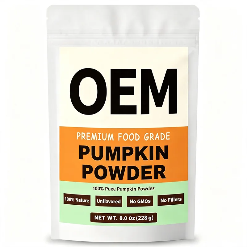 Private Label Pure Pumpkin Powder 8oz 228g Pouch Non GMO No Fillers Food Grade Raw Powder ODM