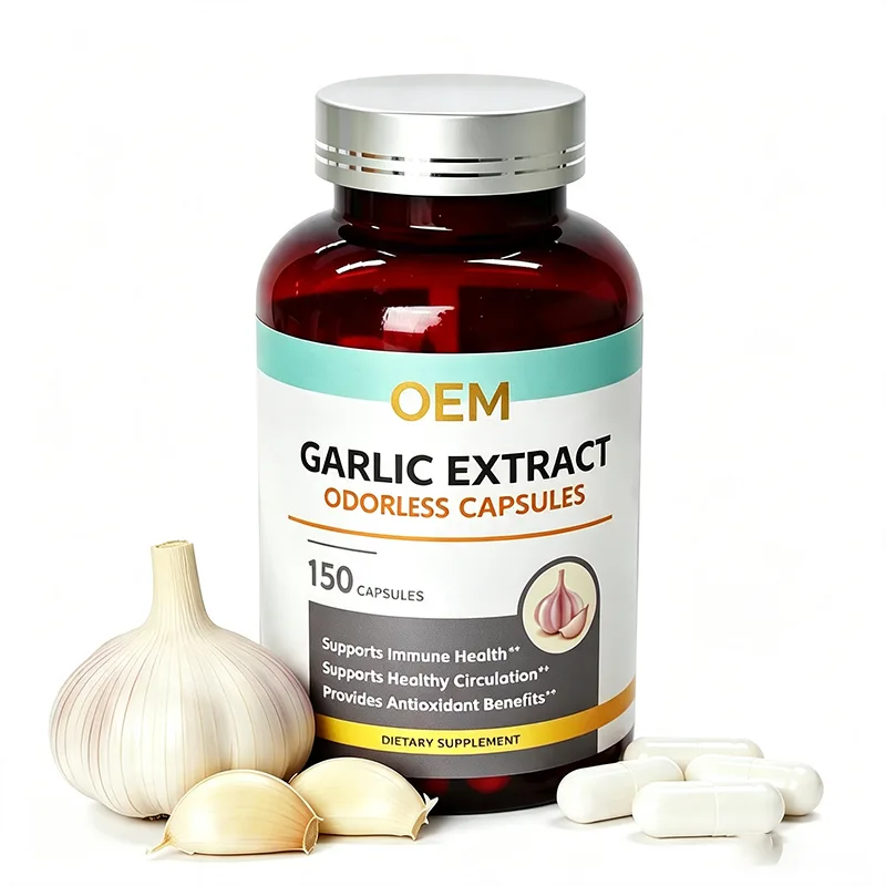 Private Label Odorless Garlic Extract Capsules 150pcs Antioxidant Wellness Supplement ODM