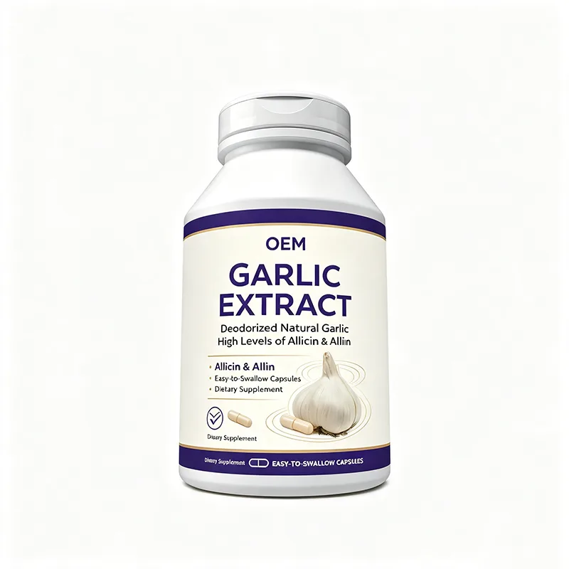 OEM Deodorized Garlic Extract Capsules Rich in Allicin Allin Natural Garlic Dietary Supplement Private Label