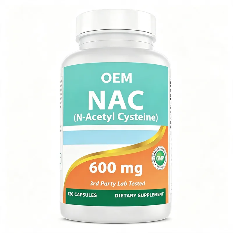 Private Label NAC N Acetyl Cysteine Capsule 600mg Per Capsule 120 Caps Bulk OEM ODM Service